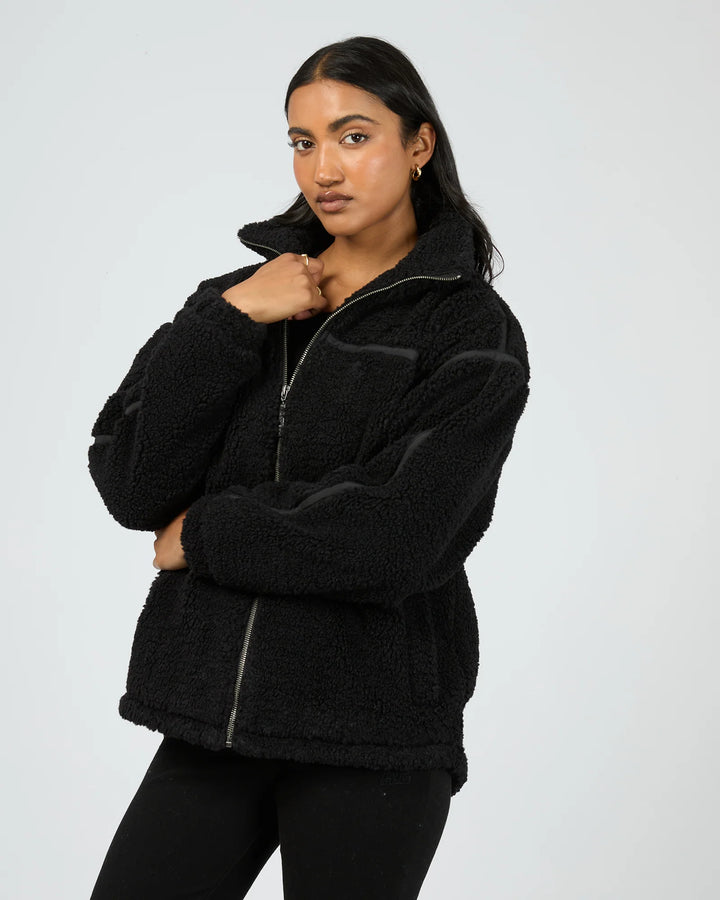 All About Eve Newport Zip Thru Teddy - Black