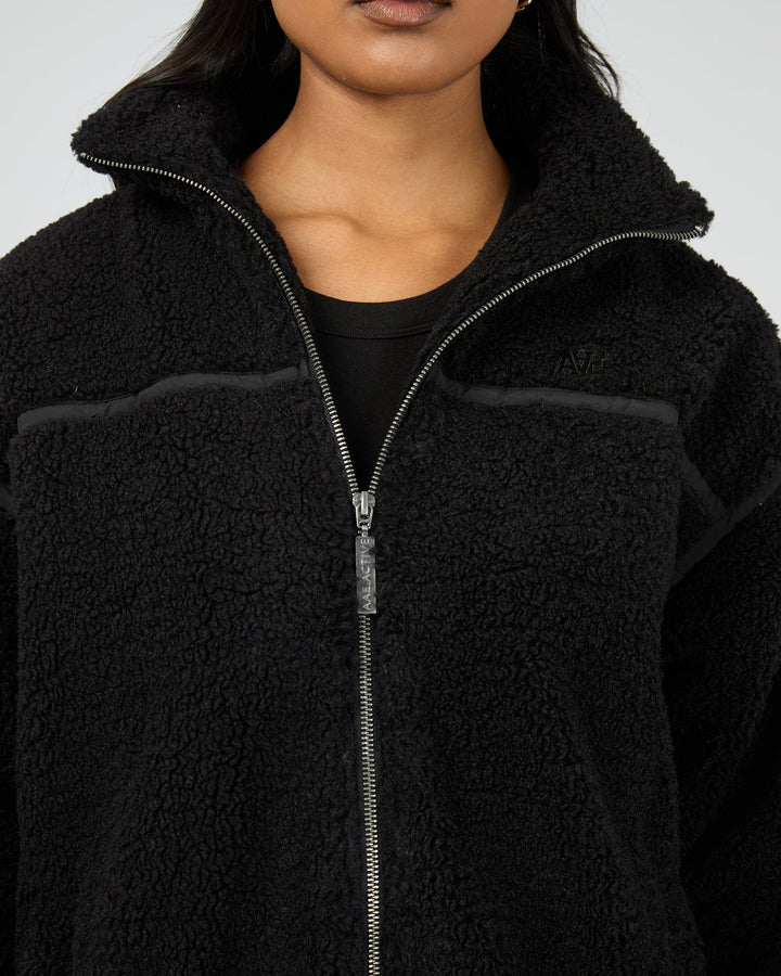All About Eve Newport Zip Thru Teddy - Black