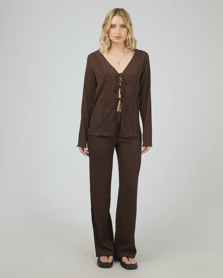 All About Eve Shania Knit Pant-Brown