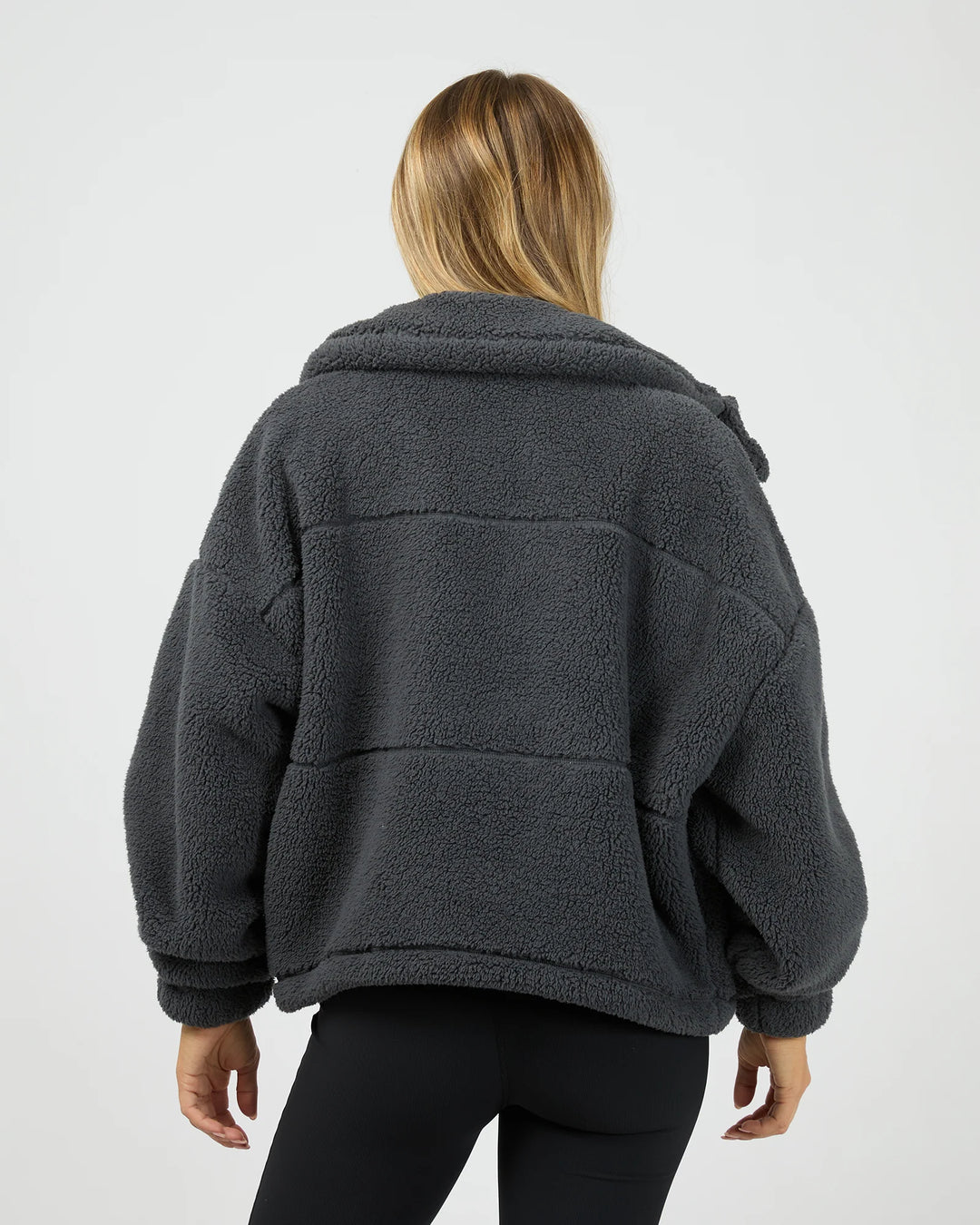 All About Eve Cosy Club Teddy Jacket - Charcoal