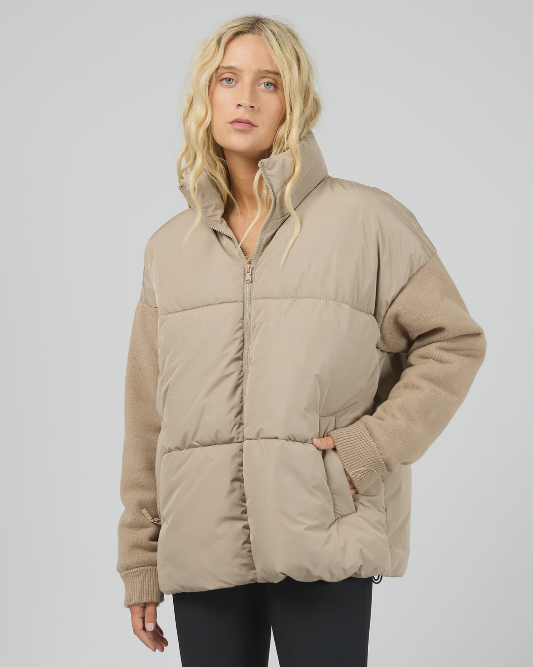 All About Eve Luxe Knit Puffer - Stone