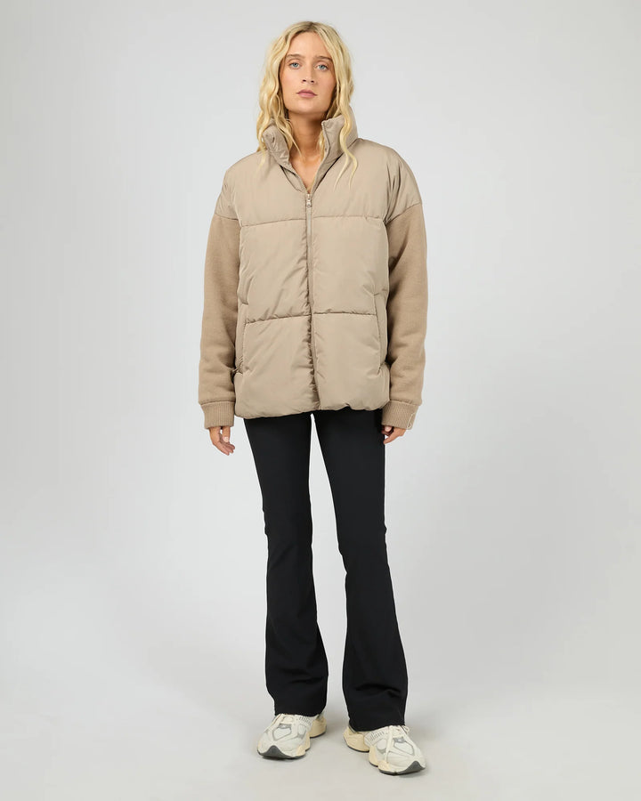 All About Eve Luxe Knit Puffer - Stone