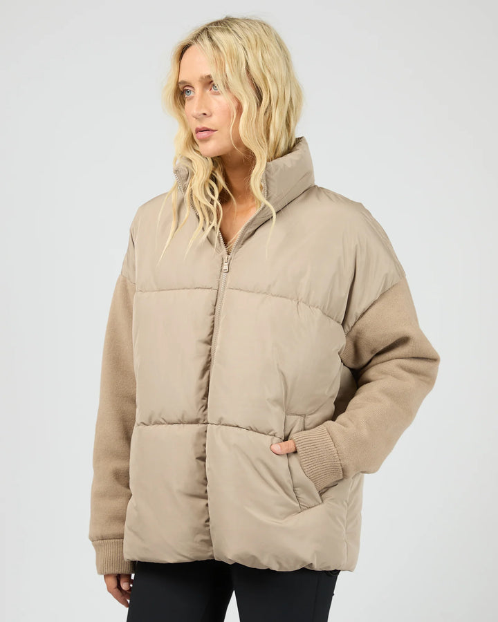All About Eve Luxe Knit Puffer - Stone