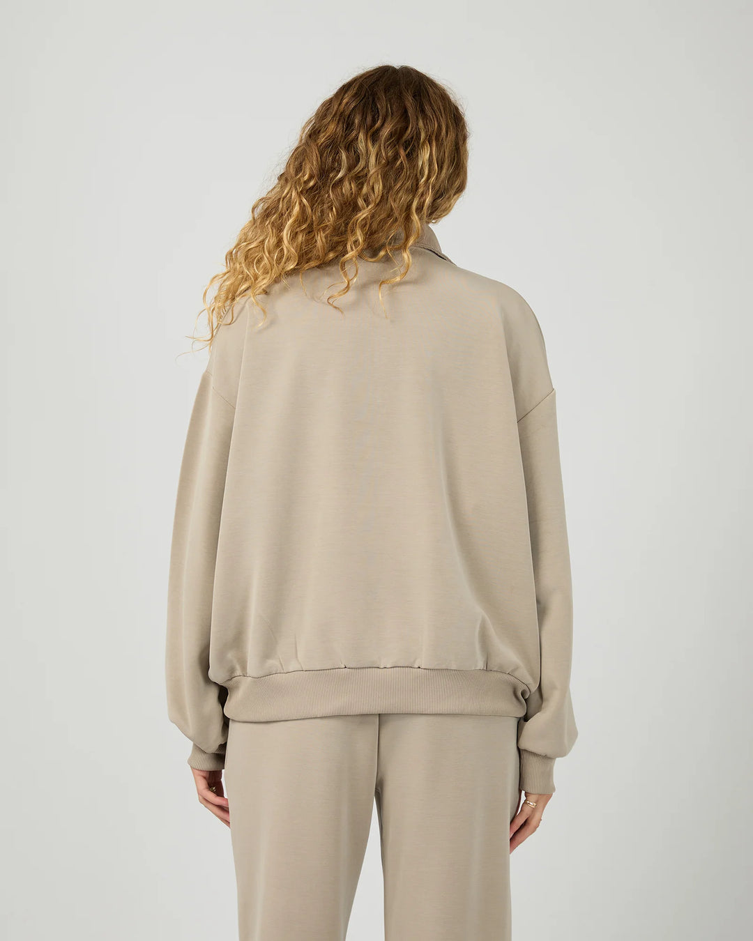 All About Eve Luxe Active 1/4 Zip Jumper - Stone