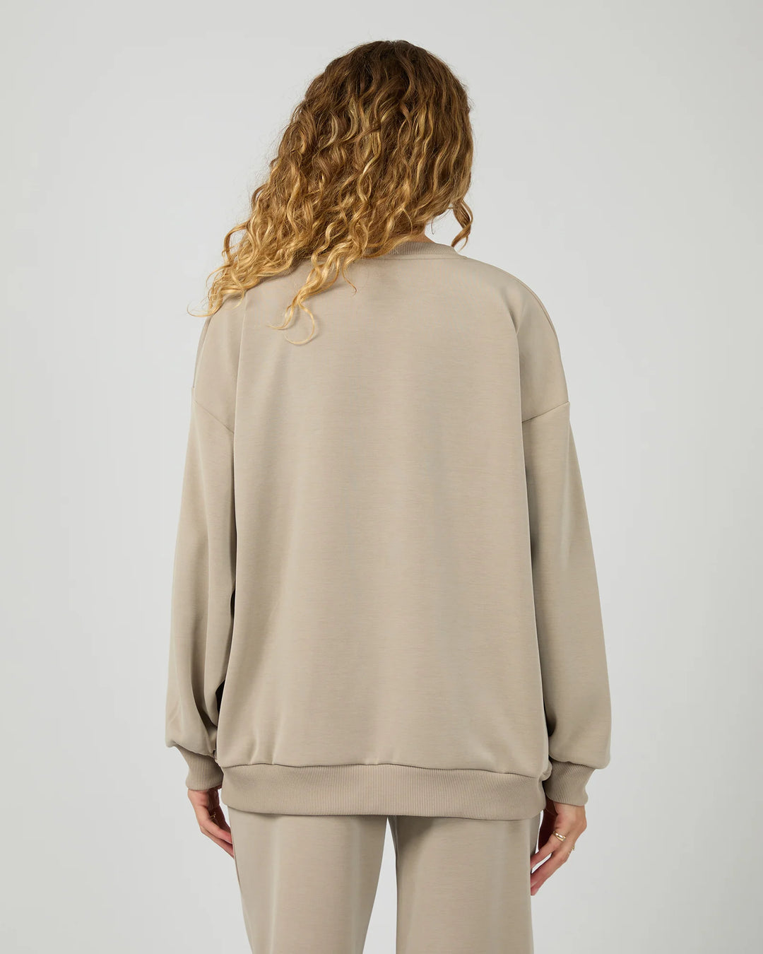 All About Eve Luxe Active Box Crew - Stone