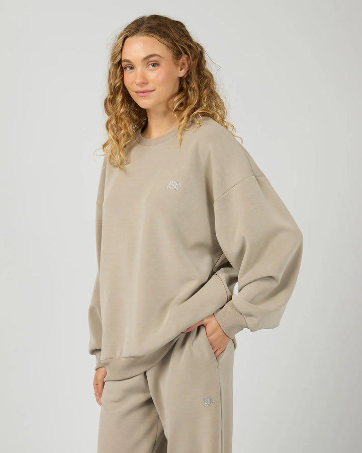 All About Eve Luxe Active Box Crew - Stone
