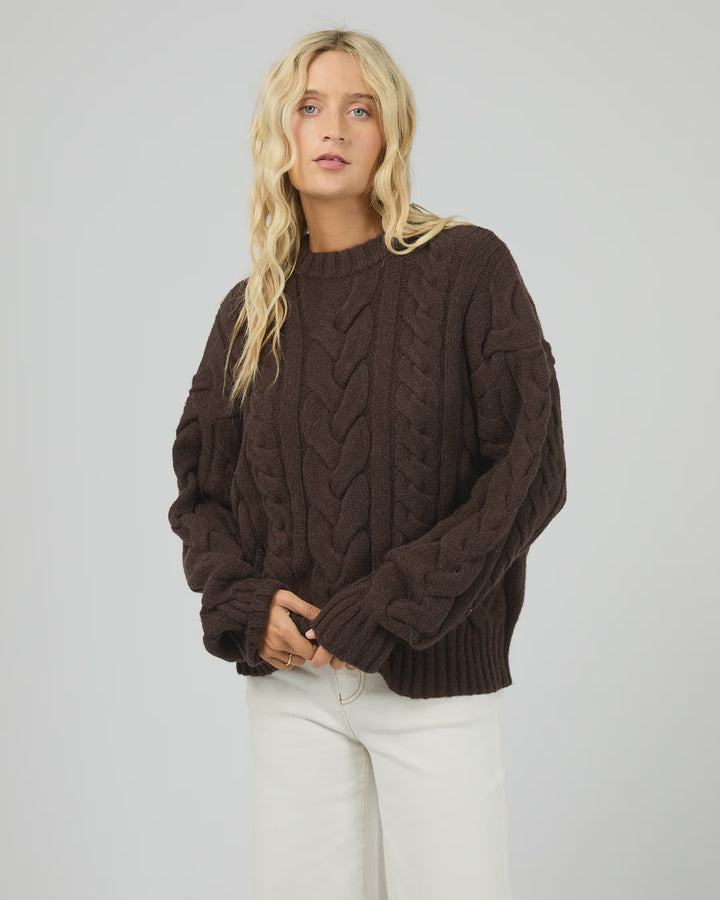 All About Eve Higgins Cable Knit - Brown