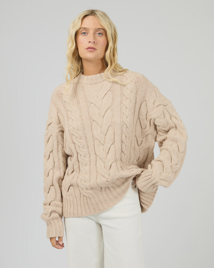 All About Eve Higgins Cable Knit - Oatmeal
