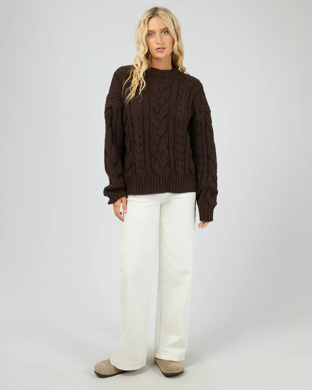 All About Eve Higgins Cable Knit - Brown