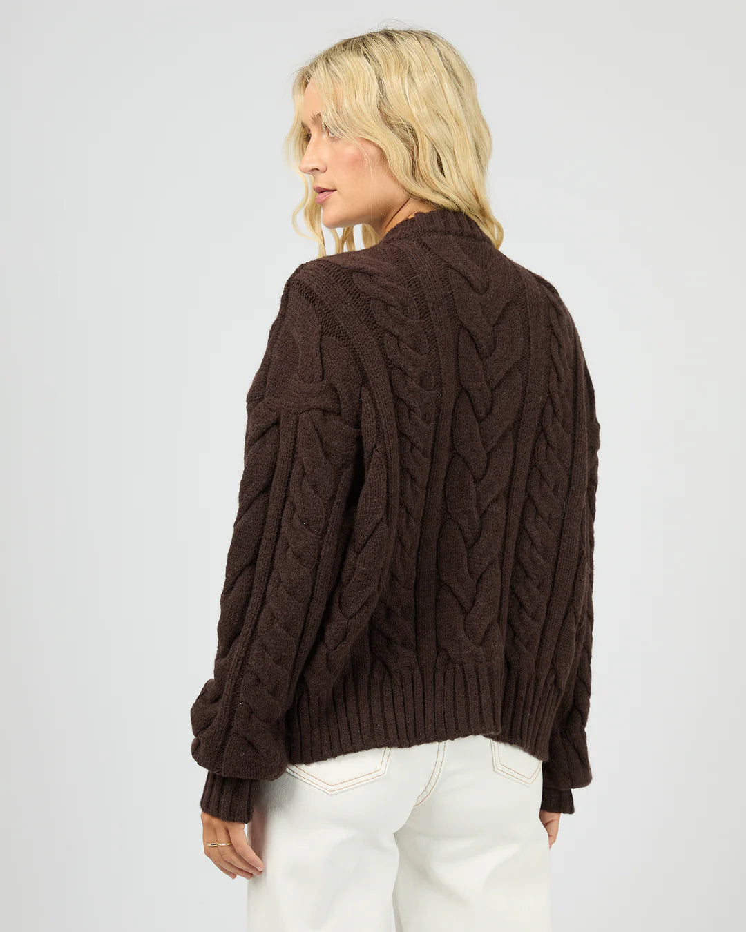 All About Eve Higgins Cable Knit - Brown