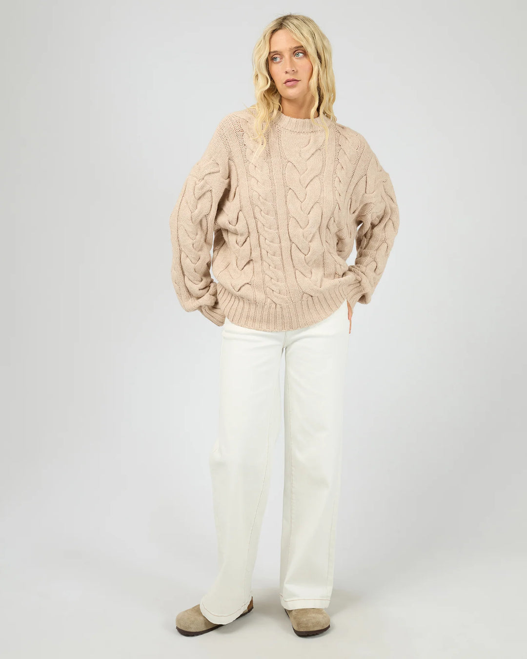 All About Eve Higgins Cable Knit - Oatmeal