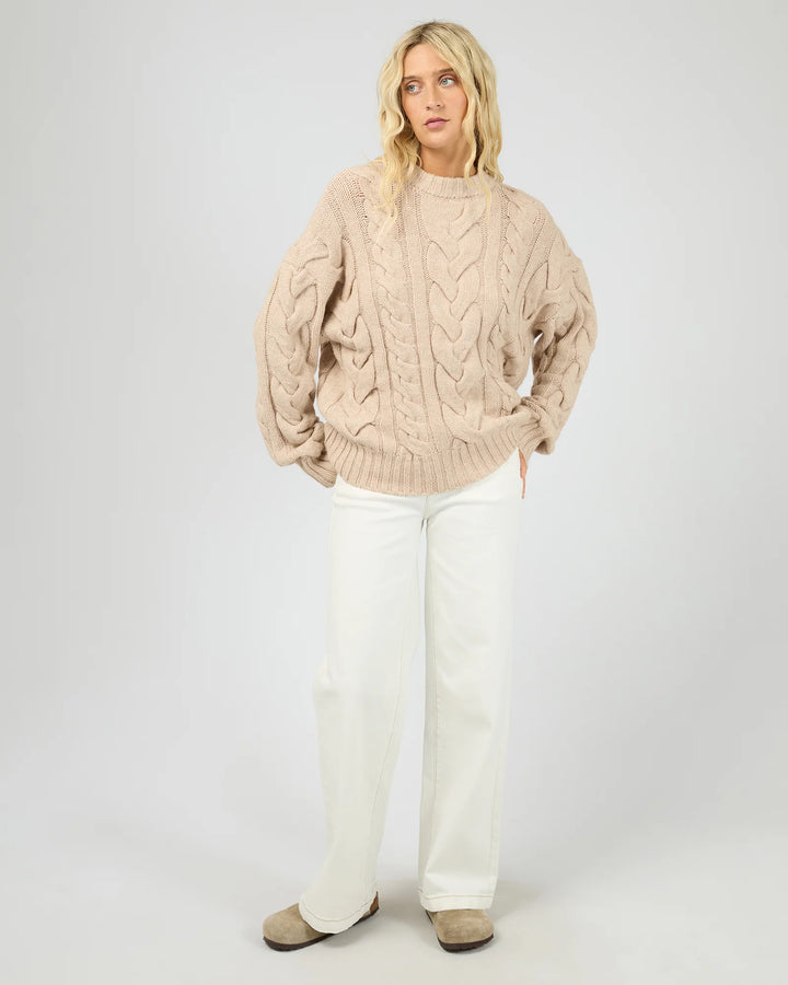 All About Eve Higgins Cable Knit - Oatmeal