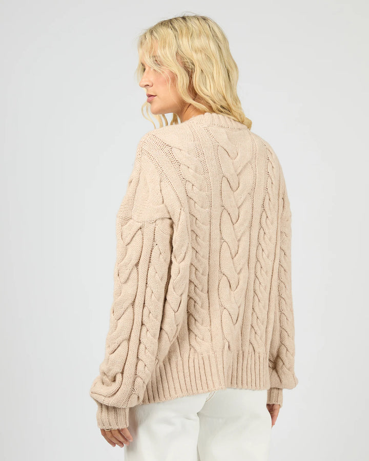 All About Eve Higgins Cable Knit - Oatmeal