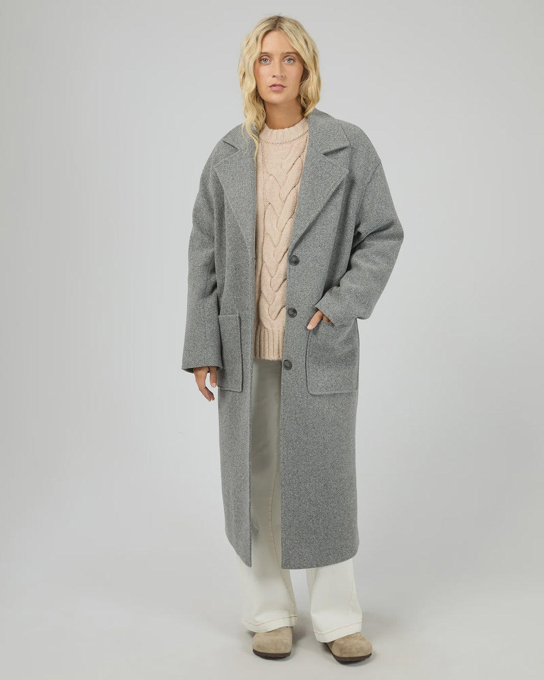 All About Eve Long Island Coat - Grey