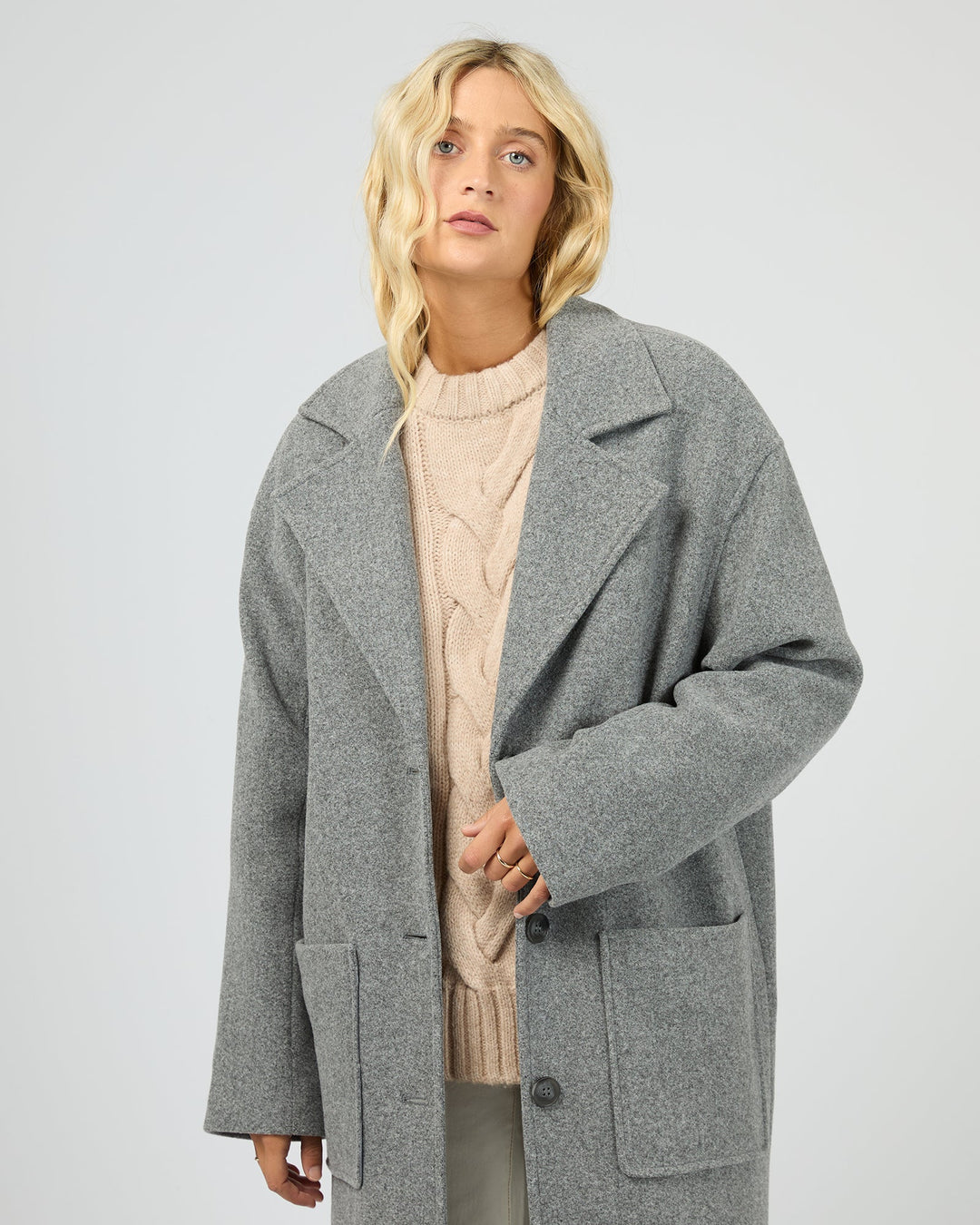 All About Eve Long Island Coat - Grey