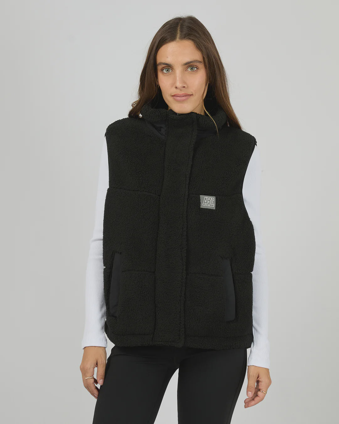 All About Eve Cosy Club Teddy Vest - Black