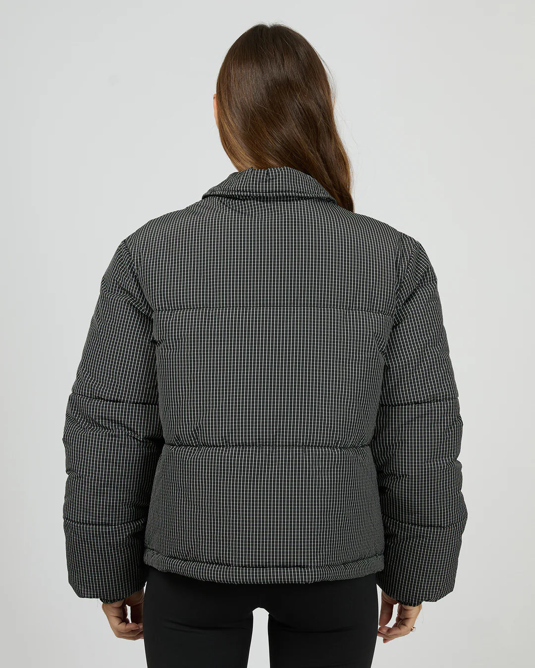 All About Eve In Check Puffer - Check