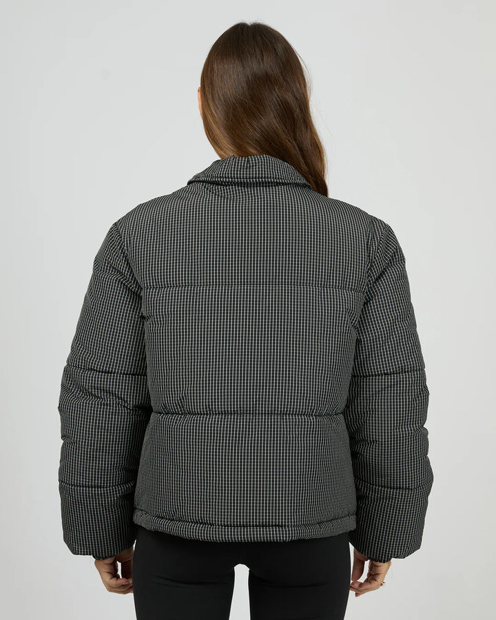 All About Eve In Check Puffer - Check