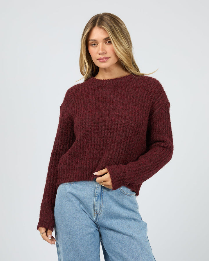 All About Eve Ivy Knit Jumper - Wine