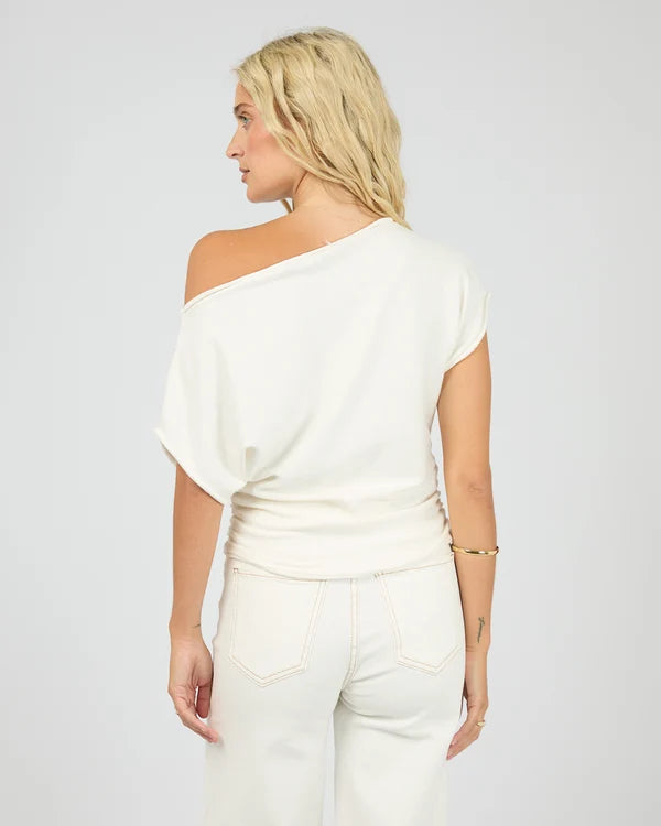 All About Eve Orla Off Shoulder Top - Vintage White