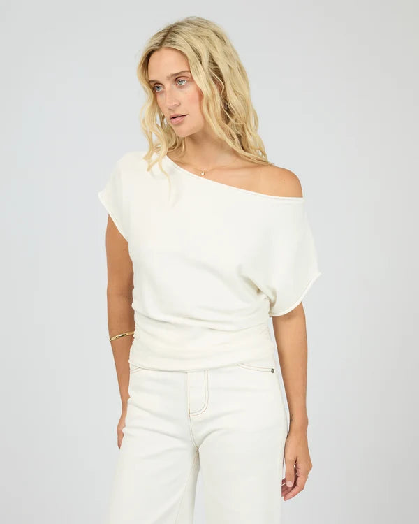 All About Eve Orla Off Shoulder Top - Vintage White