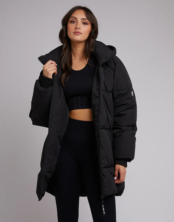 All About Eve Remi Luxe Midi Puffer - Black