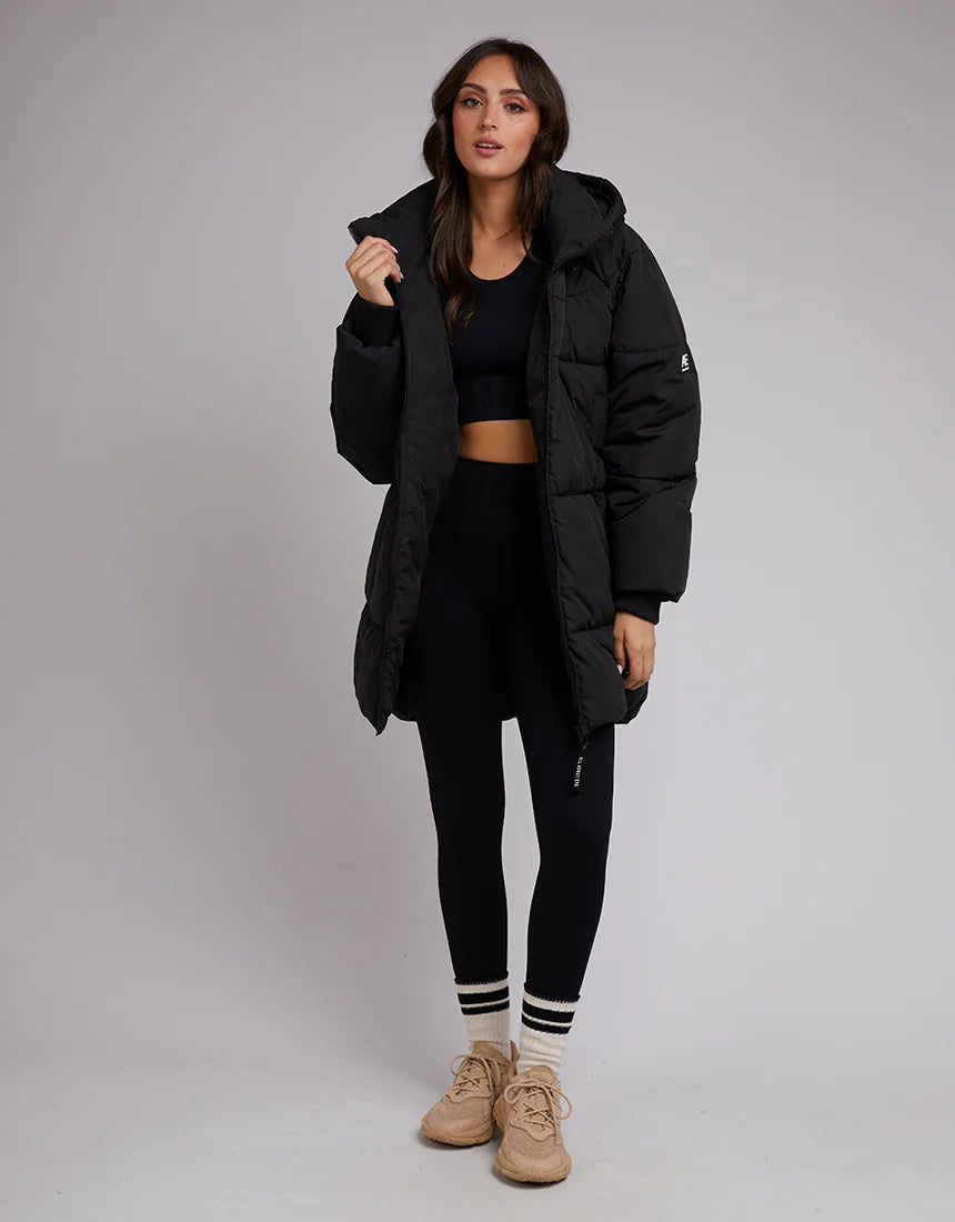 All About Eve Remi Luxe Midi Puffer - Black