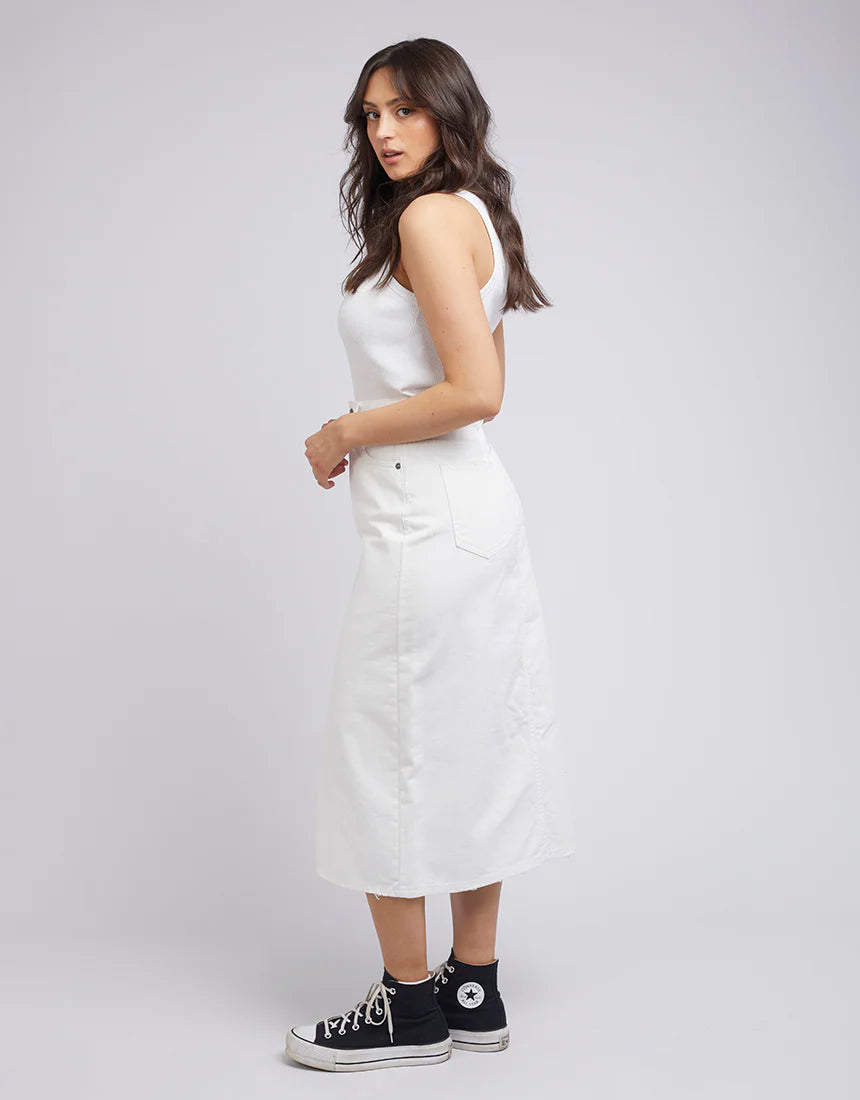All About Eve Jessie Midi Skirt - Vintage White