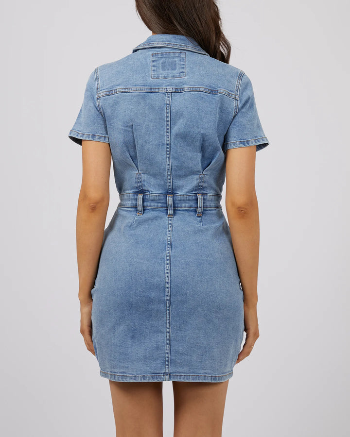 All About Eve Nicky Denim Dress - Light Blue