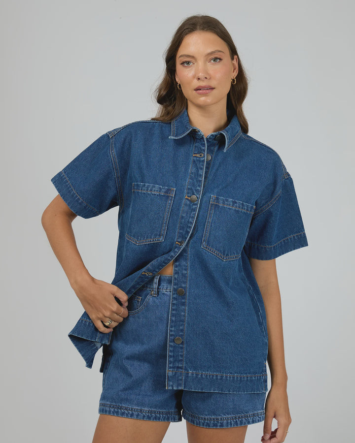 All About Eve Simi Denim Shirt - Heritage Blue