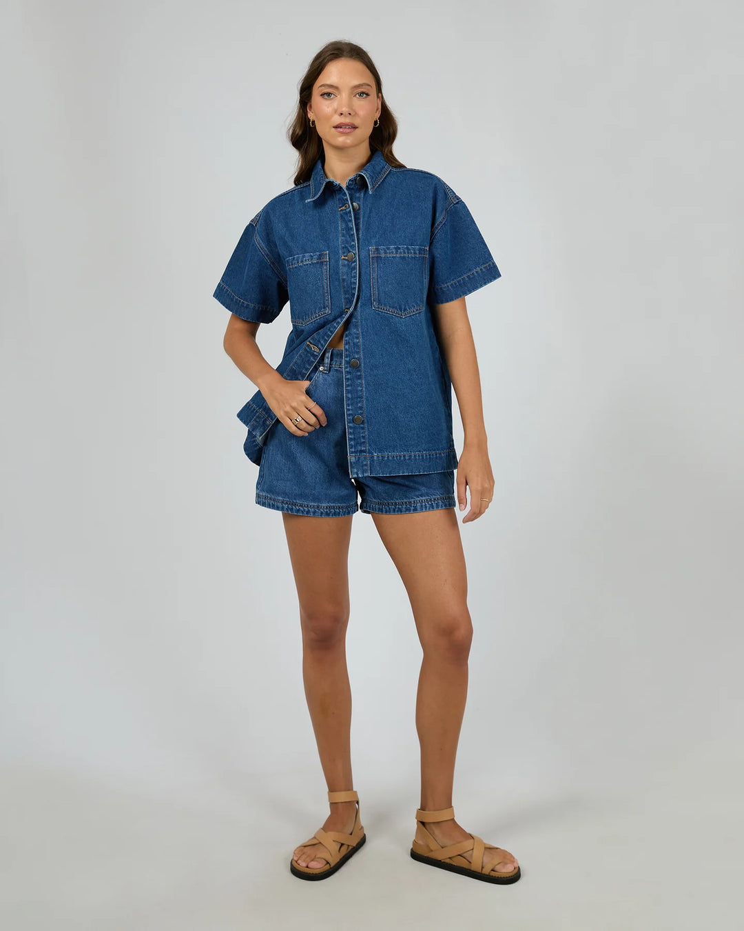 All About Eve Simi Denim Shirt - Heritage Blue