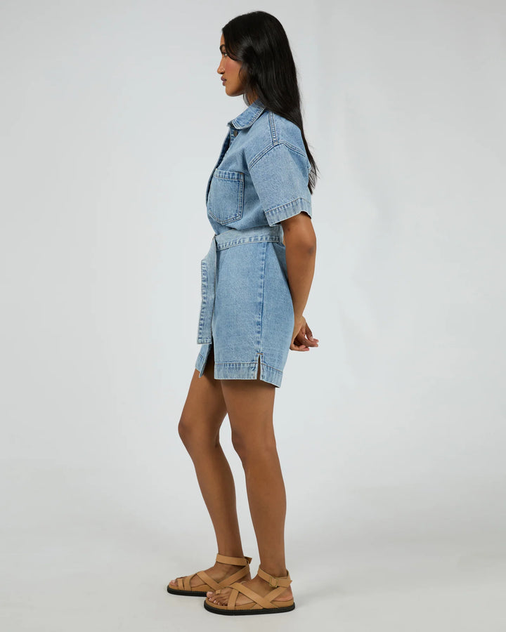 All About Eve Sunny Denim Dress - Light Blue