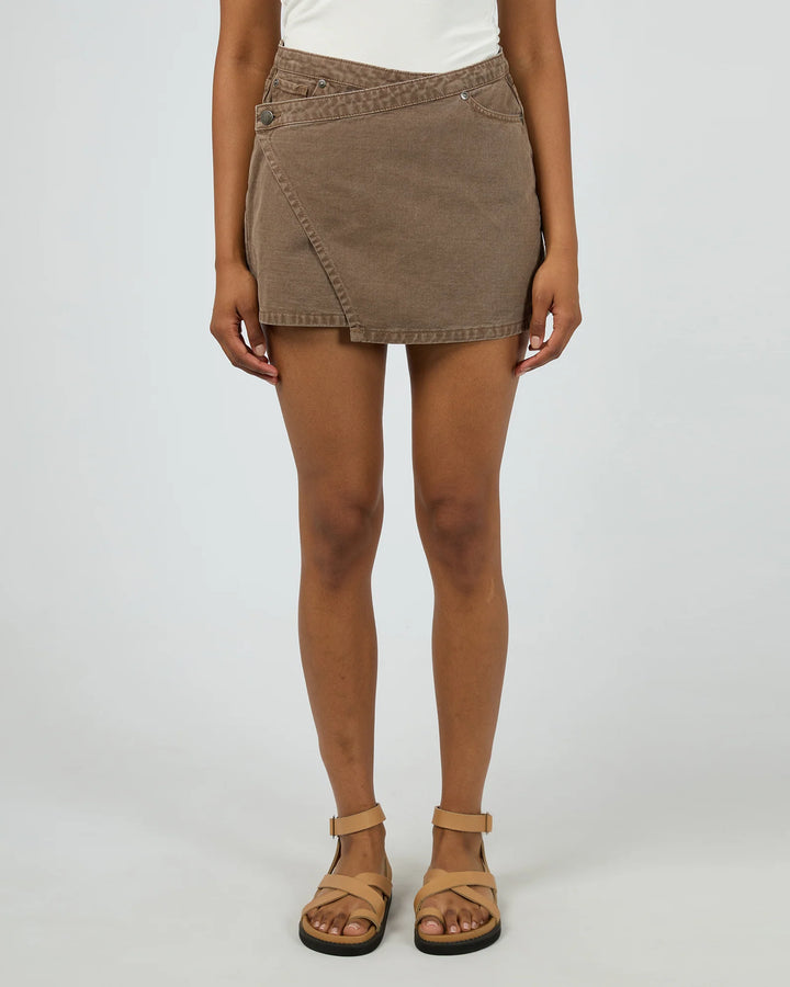 All About Eve Lenni Mini Skort - Cocoa