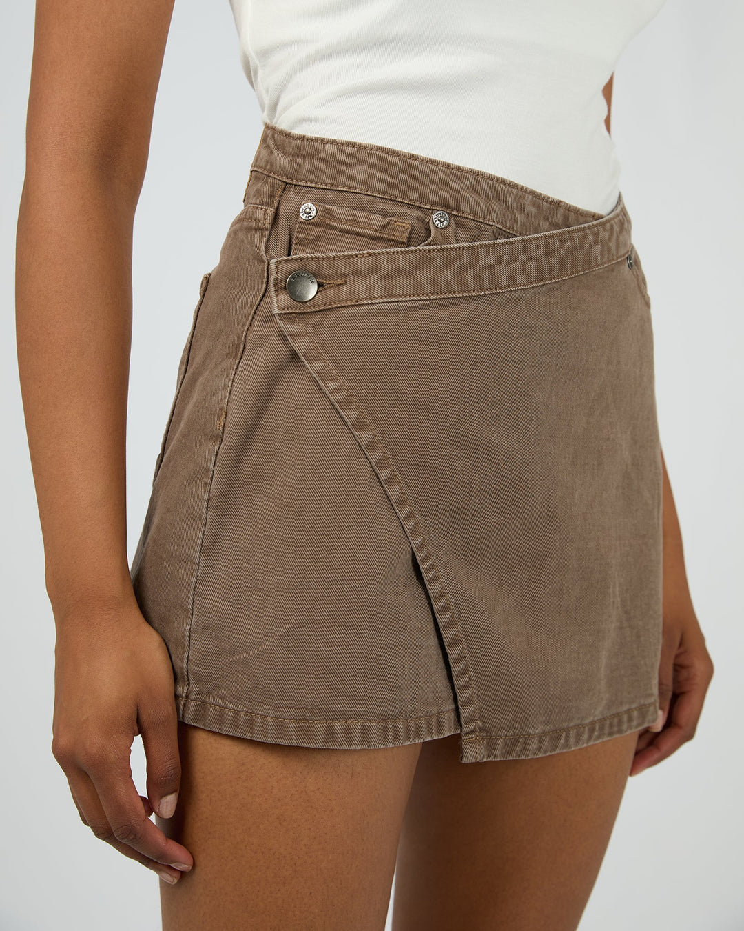 All About Eve Lenni Mini Skort - Cocoa