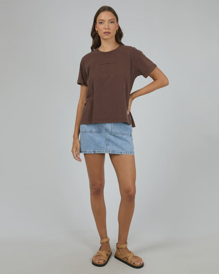 All About Eve AAE Washed Tee-Brown