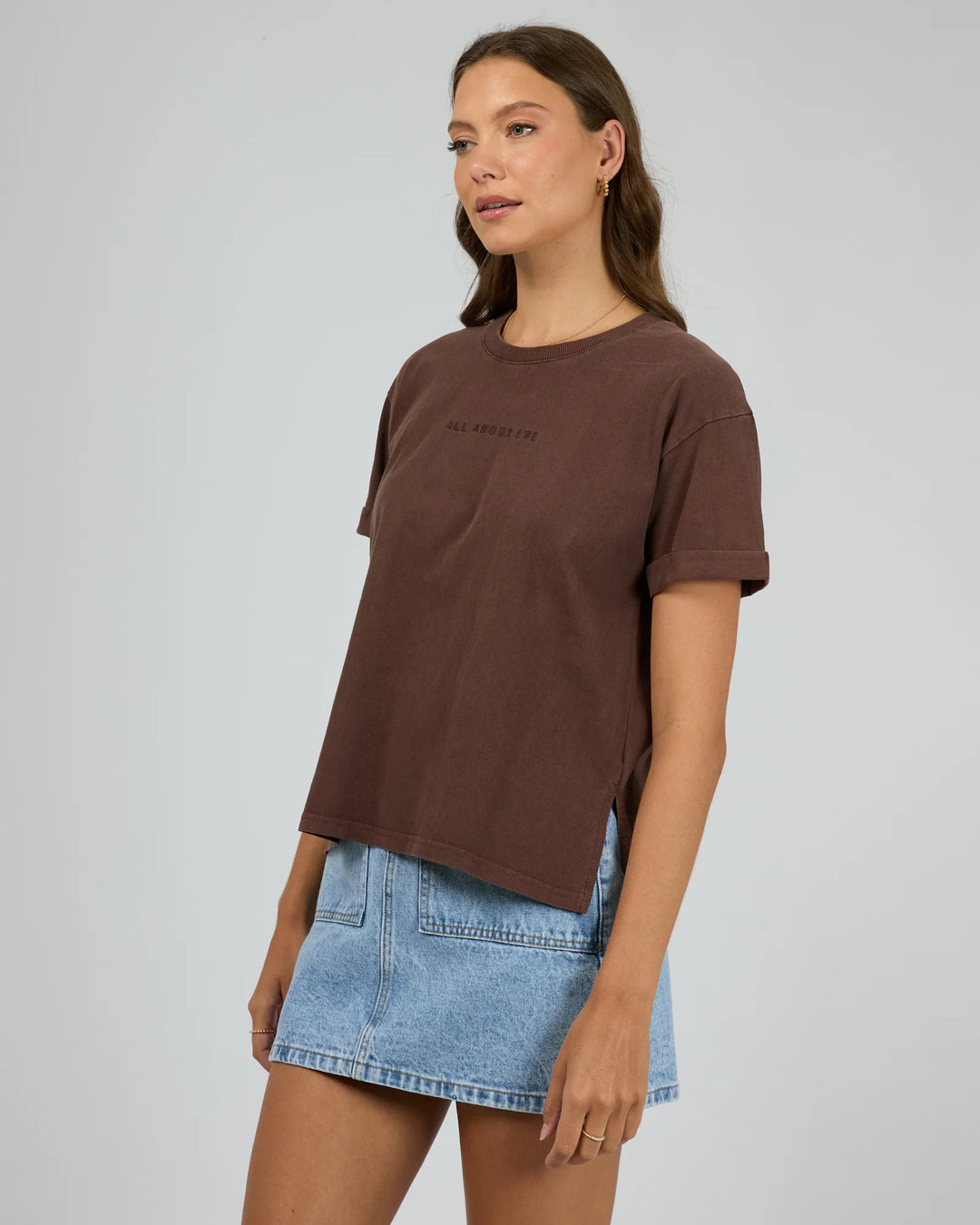 All About Eve AAE Washed Tee-Brown