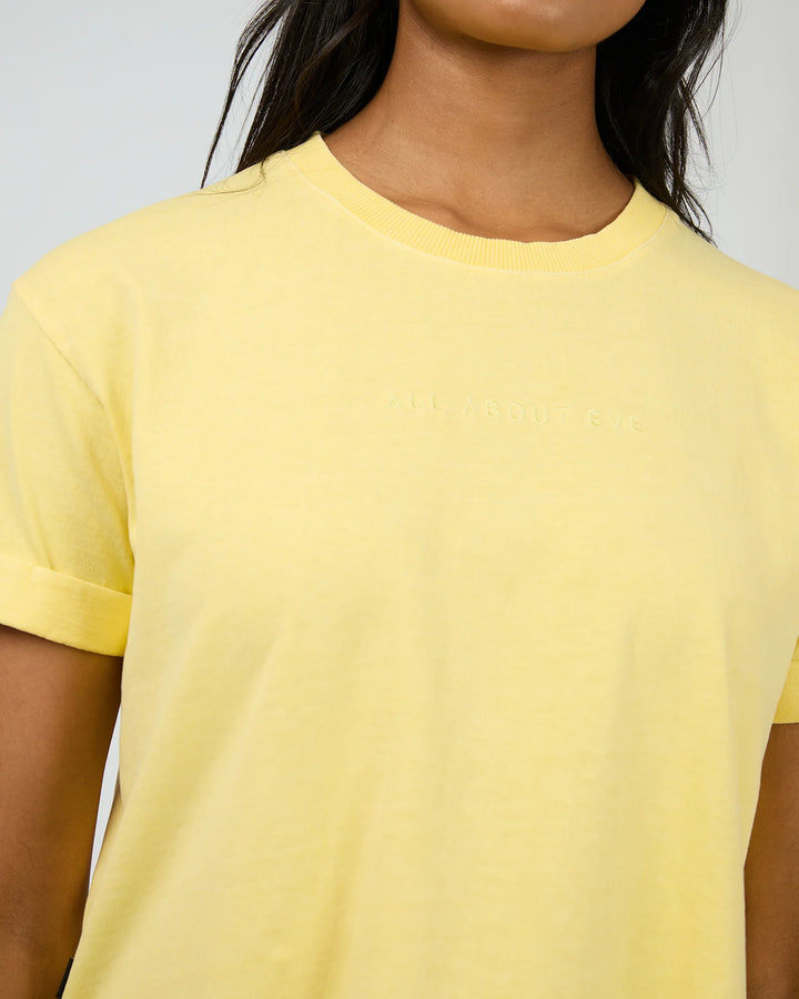 All About Eve AAE Washed Tee - Lemon