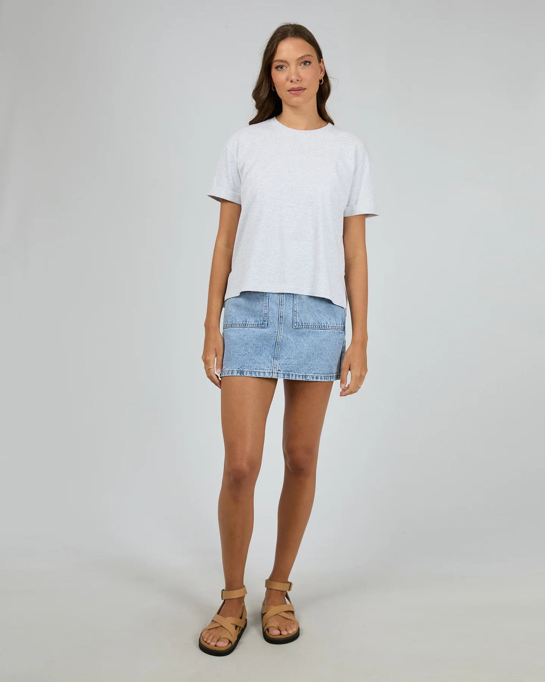 All About Eve AAE Washed Tee - Snow Marle