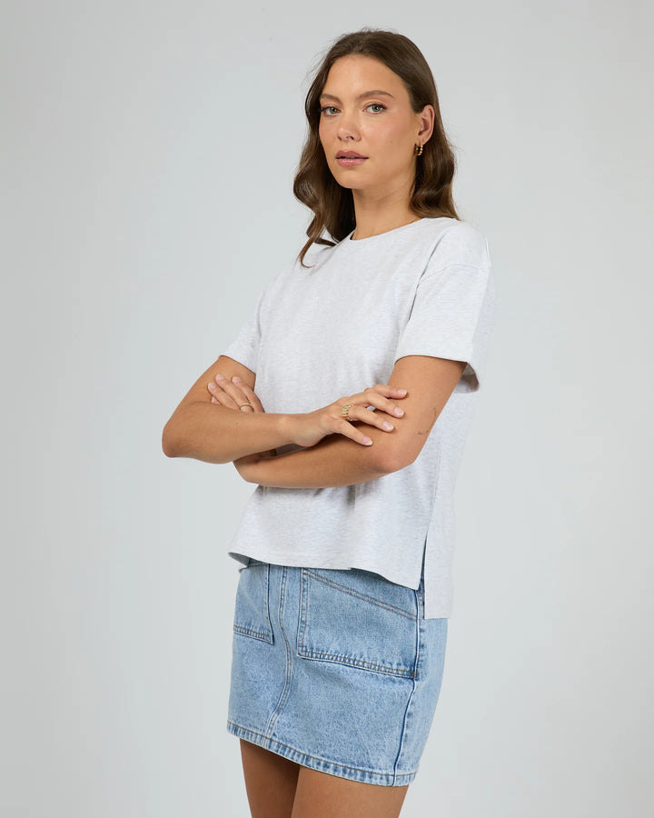 All About Eve AAE Washed Tee - Snow Marle