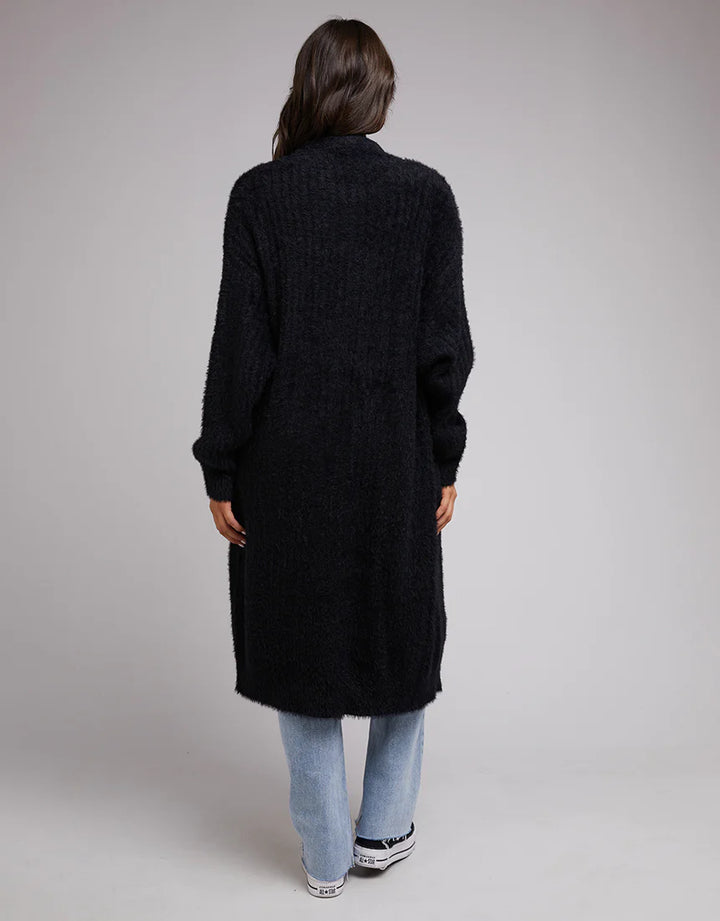 All About Eve Missy Longline Cardi - Black