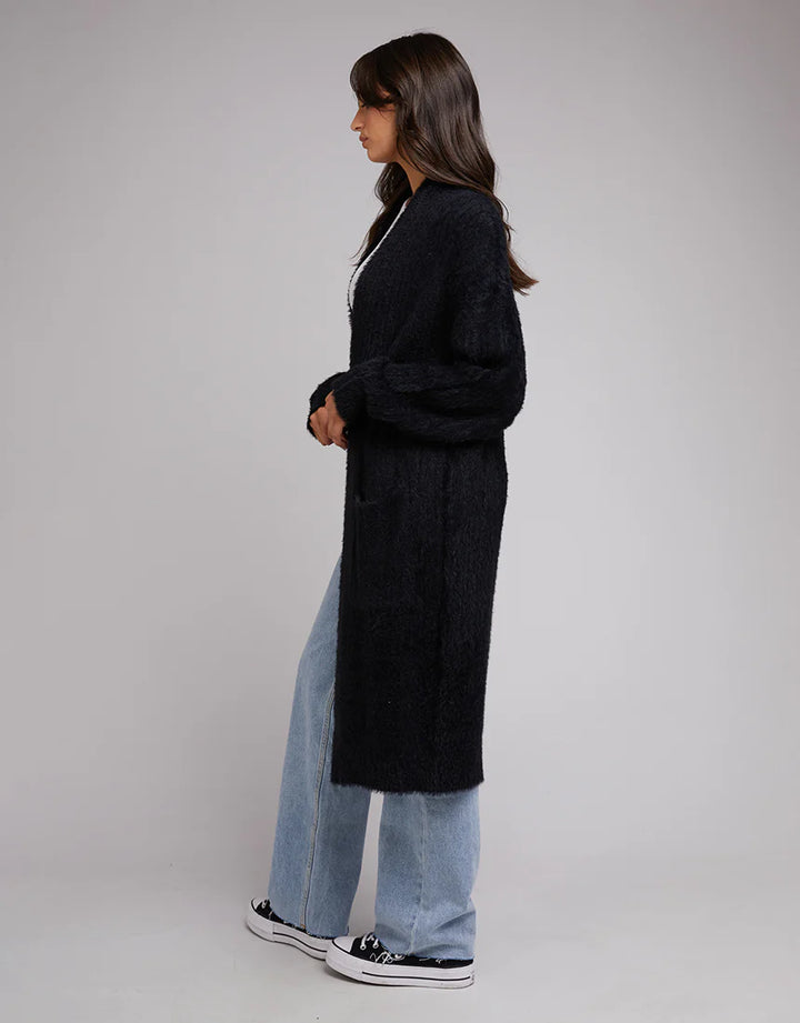 All About Eve Missy Longline Cardi - Black
