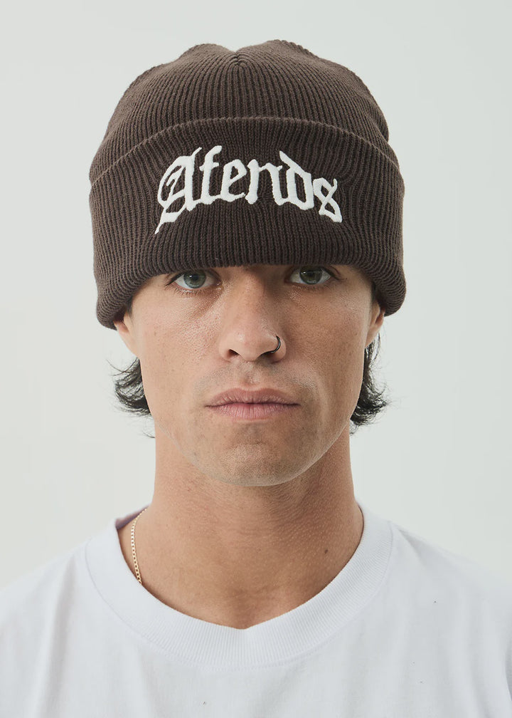Afends Home Cuffed Beanie - Coffee