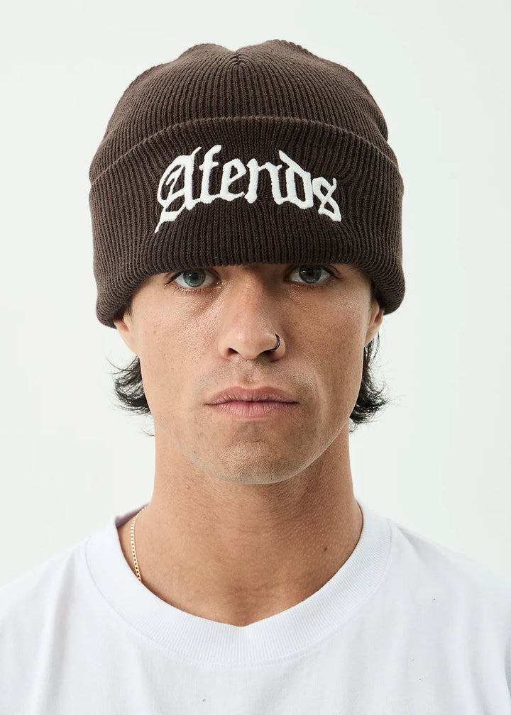 Afends Home Cuffed Beanie - Coffee