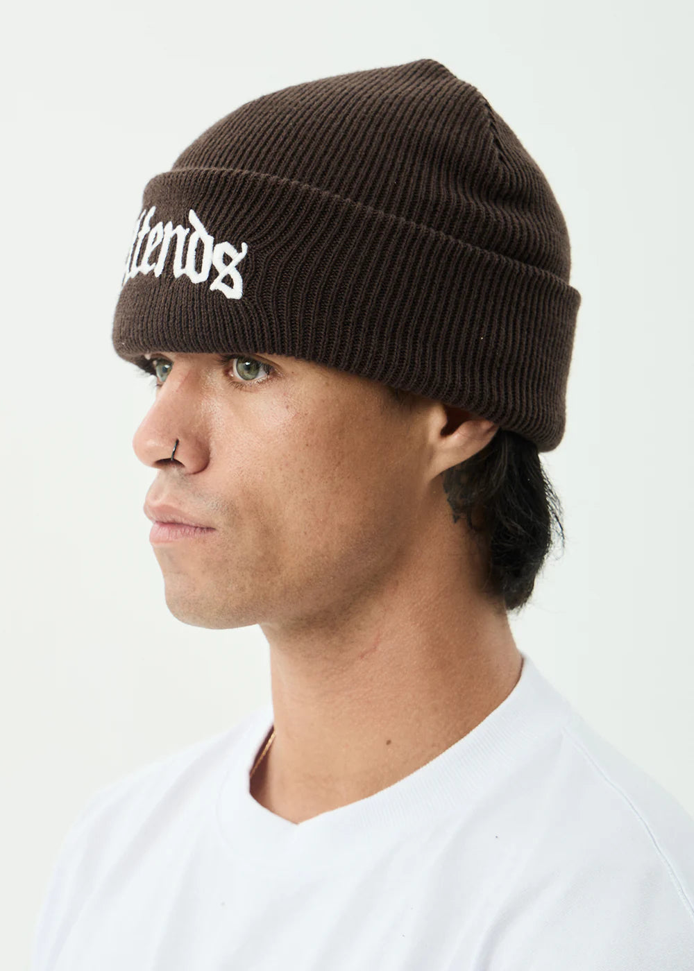 Afends Home Cuffed Beanie - Coffee