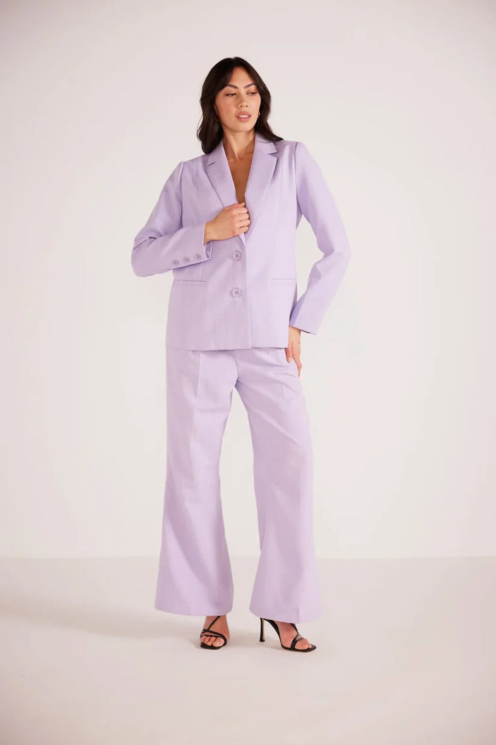 Minkpink Stella Single Breasted Blazer- Lilac