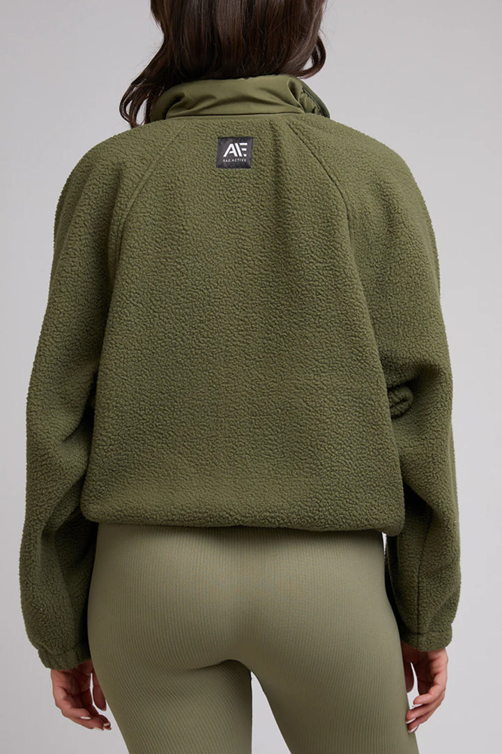 All About Eve Active Teddy 1/4 Zip - Khaki