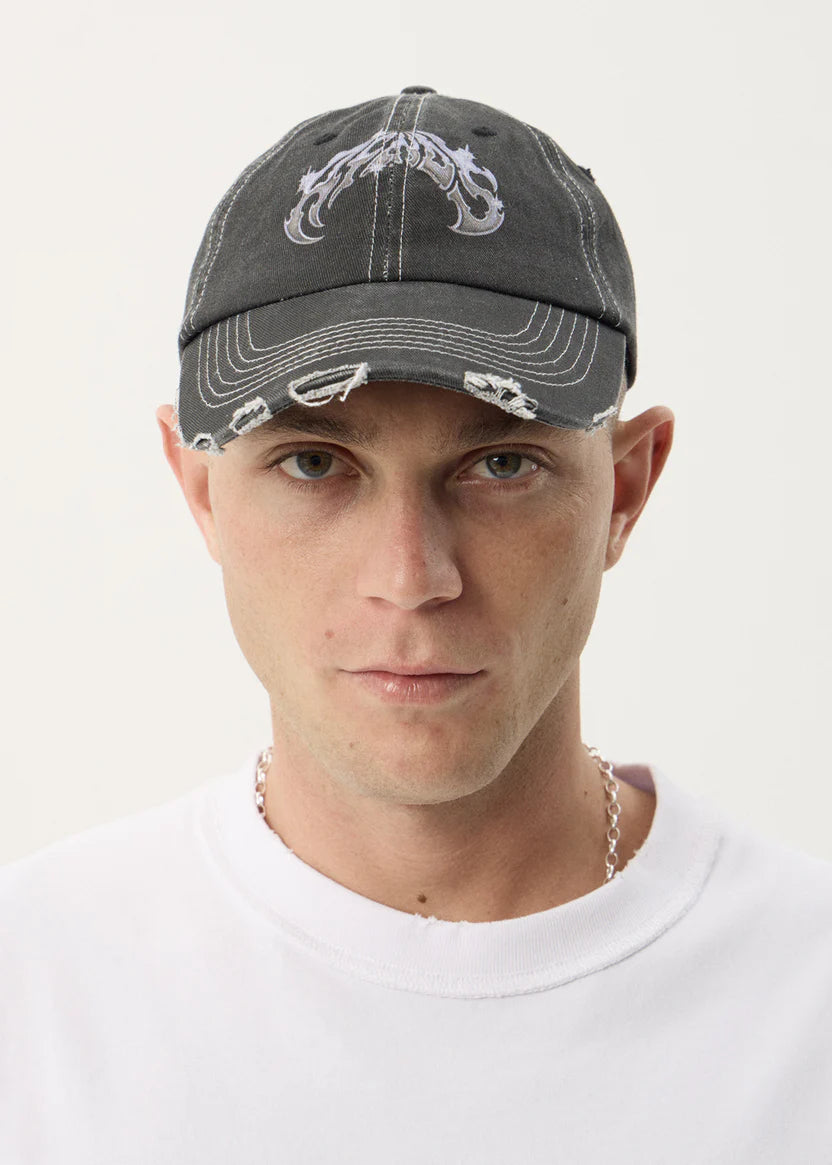 Afends Six Panel Cap - Stone Black