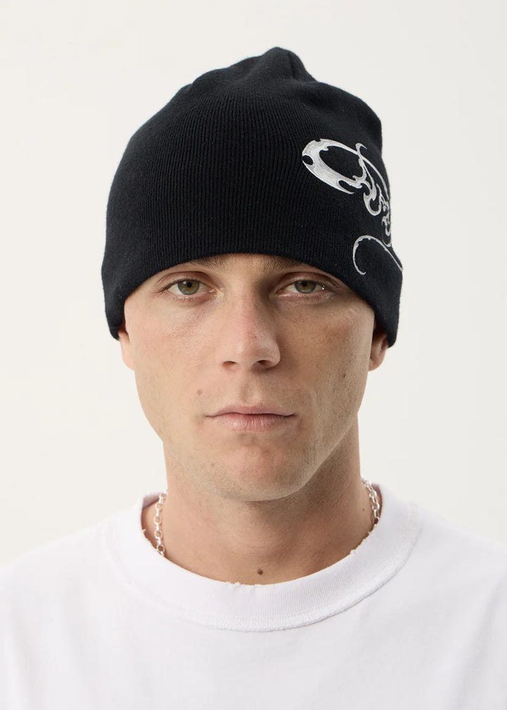 Afends Razor Skull Beanie - Black
