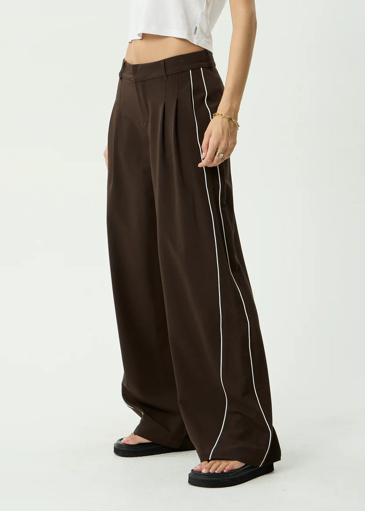Afends Dita Low Rise Trouser - Coffee