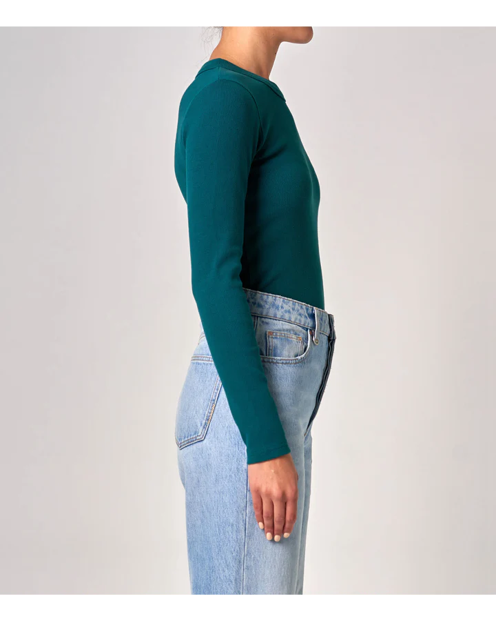 Neuw Denim Jonesy Long Sleeve Top - Deep Jade